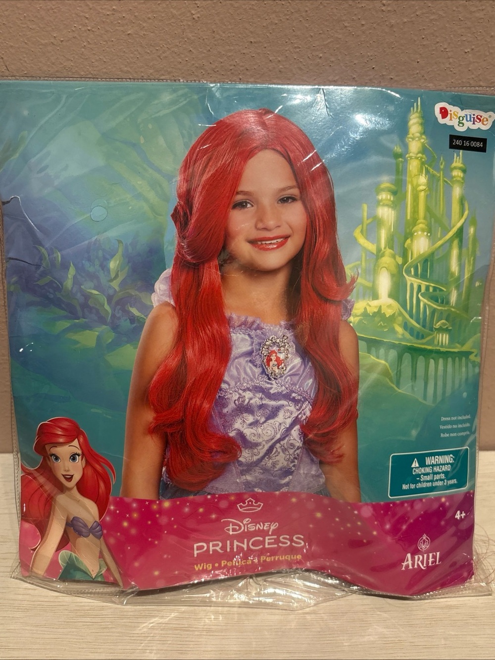 Disney Princess Little Mermaid Ariel Wig for Kids Halloween Costume Accessory
